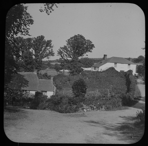 Magic lantern slide cottages - magic,