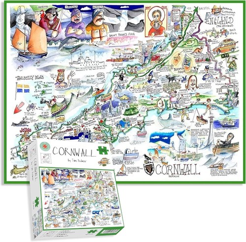 Mappa comica della cornovaglia - comica,