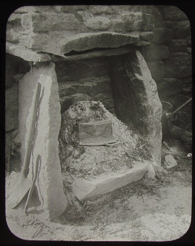 Glass magic lantern slide - slide, old