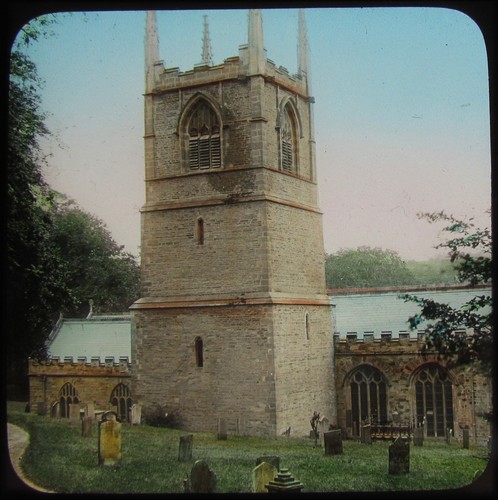 Glass magic lantern slide - magic, st