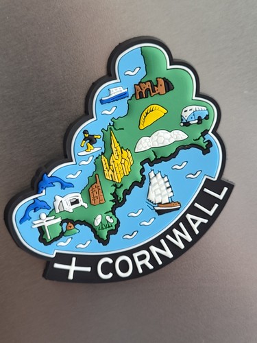 Cornwall fridge magnet map new - map,
