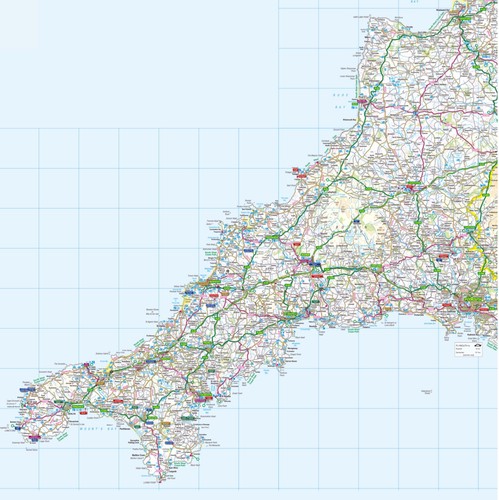 Poster mappa cornovaglia - poster,